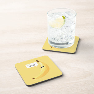 Dessous-de-verre Motif de fête drôle de jeux de mots sur la banane,