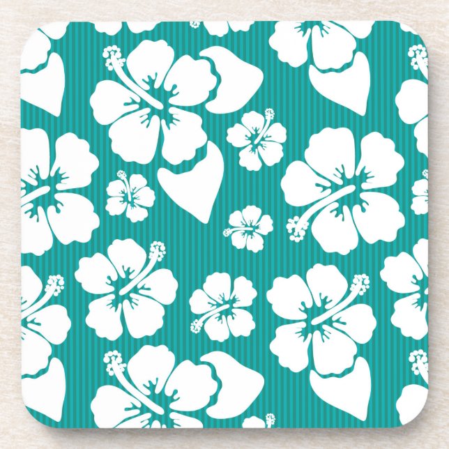 Dessous-de-verre Motif de fleur hawaïen de ketmie (Devant)