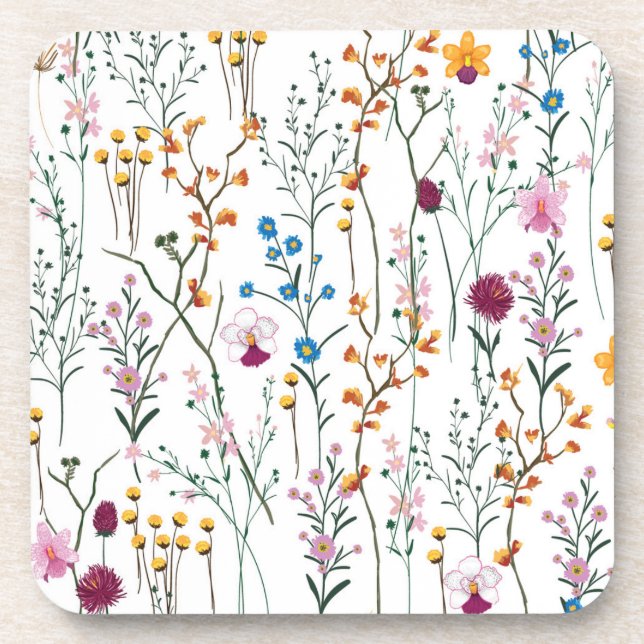Dessous-de-verre Motif de fleur sauvage d'été (Devant)