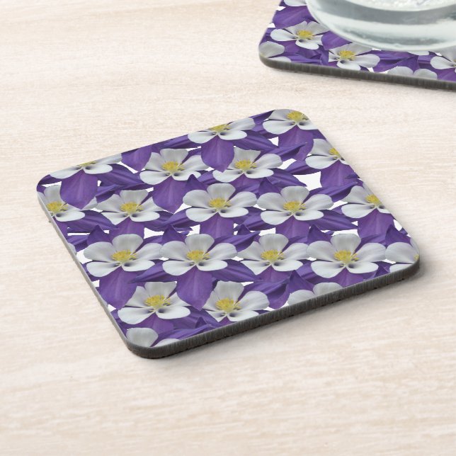 Dessous-de-verre Motif de fleurs Columbine (Côté gauche)