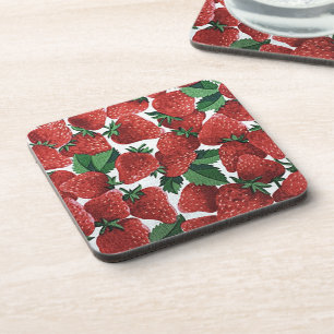 Dessous-de-verre Motif de fraises et de crème