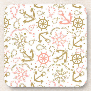 Dessous-de-verre Motif de la Ancre d'or