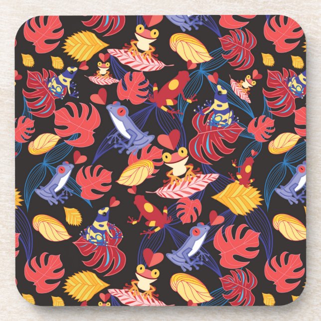 Dessous-de-verre Motif De La Grenouille Amoureuse (Devant)