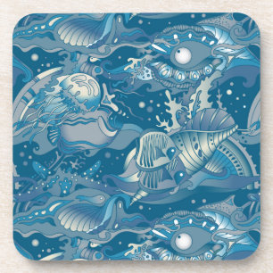 Dessous-de-verre Motif de la mer tropicale
