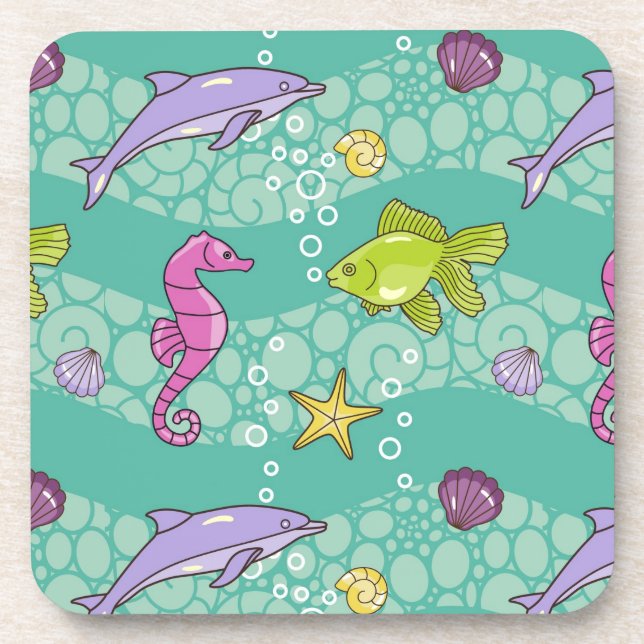 Dessous-de-verre Motif de mer d'été (Devant)