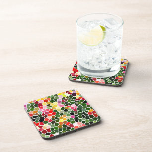 Dessous-de-verre Motif de mosaïque coloré