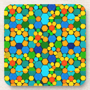Dessous-de-verre Motif de mosaïque géométrique abstraite