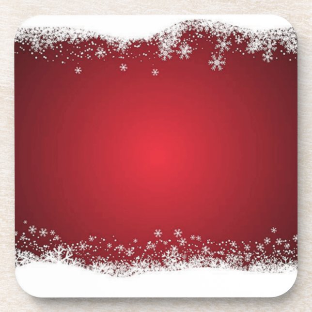 Dessous-de-verre Motif de Noël rouge et blanc (Devant)