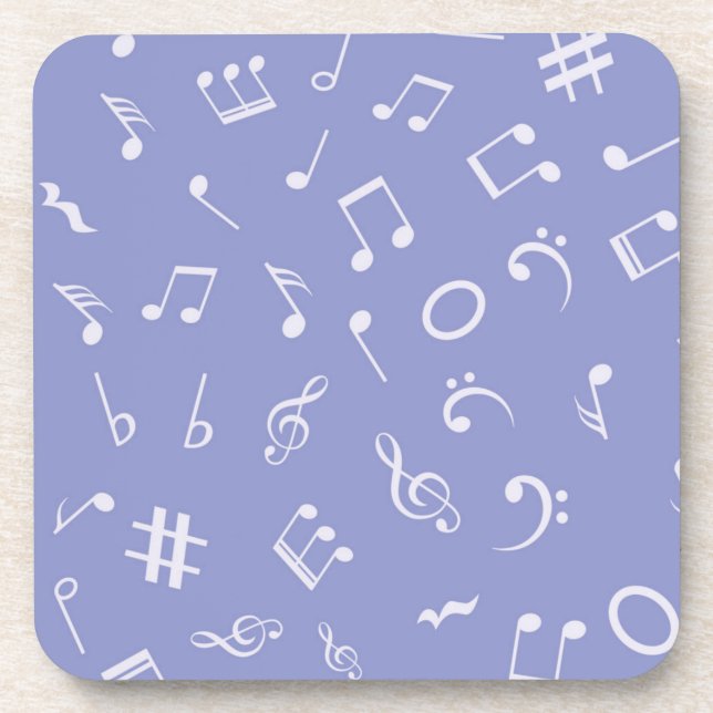 Dessous-de-verre Motif de notes musicales (Devant)