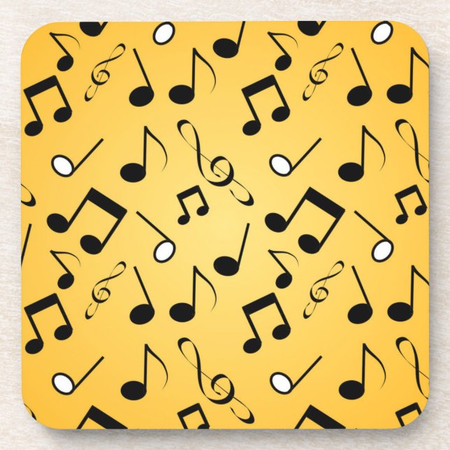 Dessous-de-verre Motif de notes musicales (Devant)