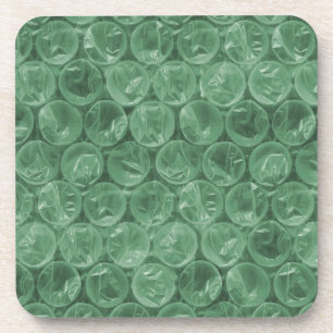 Dessous-de-verre Motif de papier bulle vert