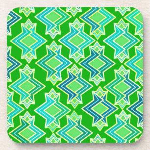 Dessous-de-verre Motif de papier peint Art Déco, Jade Green