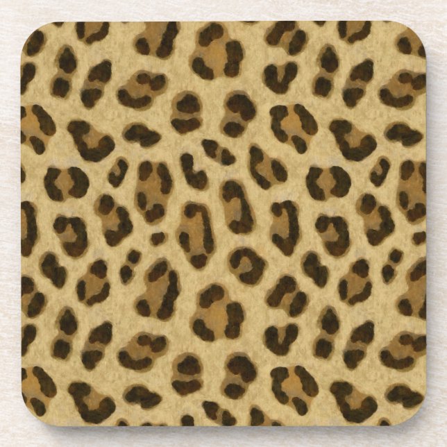 Dessous-de-verre Motif de peau Poster de animal léopard (Devant)