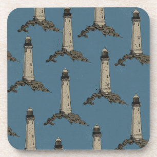 Dessous-de-verre Motif de phare vintage