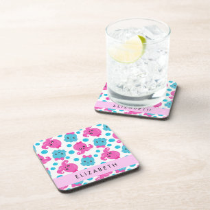 Dessous-de-verre Motif de pieuvre, Pieuvre mignonne, Mer, Votre Nom