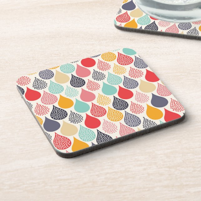 Dessous-de-verre Motif de point d'art pop Raindrop (Côté gauche)