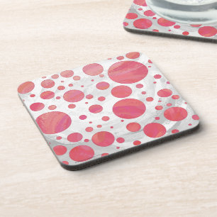 Dessous-de-verre Motif de point de rotation saumon