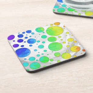 Dessous-de-verre Motif de point Rainbow Icy Polka