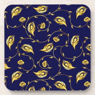 Dessous-de-verre Motif de Sari de paon
