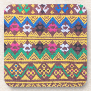 Dessous-de-verre Motif de soie thaïlandais tissé à la main