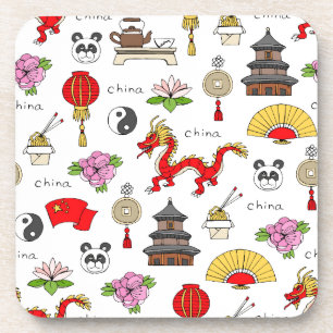 Dessous-de-verre Motif de symboles de la Chine