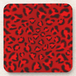 Dessous-de-verre motif de texture léopard rose.