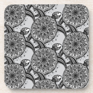 Dessous-de-verre Motif de tortue de style