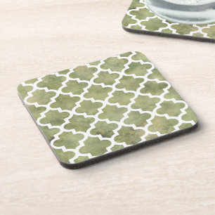 Dessous-de-verre Motif de treillis en carreaux marocains sur marbre