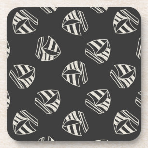 Dessous-de-verre Motif de voilier dessiné par craie
