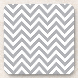 Dessous-de-verre Motif de zigzag gris et blanc de Chevron