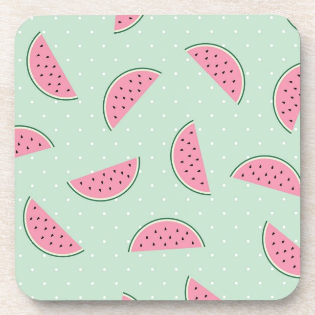 Dessous-de-verre Motif d'éclaboussure de peinture de fruit tropical (Devant)