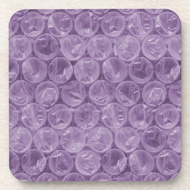Dessous-de-verre Motif d'enveloppement de bulle violette (Devant)