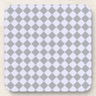 Dessous-de-verre Motif diamant en gris et lavande