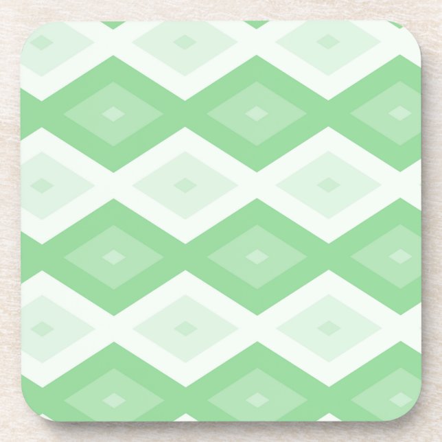 Dessous-de-verre Motif diamant vert pomme (Devant)