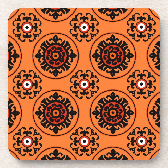 Dessous-de-verre Motif d'Orange Suzani (Devant)