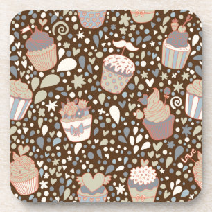 Dessous-de-verre Motif doux fait de petits gâteaux savoureux