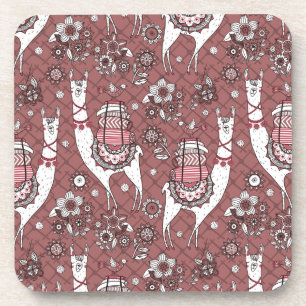 Dessous-de-verre Motif drôle de lamas