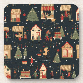 Dessous-de-verre Motif du marché de Noël festif