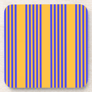 Dessous-de-verre Motif électrique bleu et jaune cinq bandes