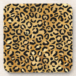 Dessous-de-verre Motif Empreinte de léopard sauvage et exotique