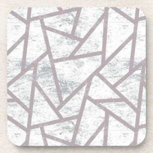 Dessous-de-verre Motif en mosaïque gris pâle