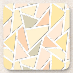 Dessous-de-verre Motif en mosaïque jaune citron