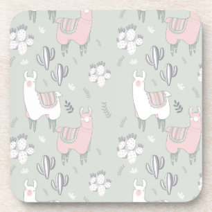 Dessous-de-verre Motif en pastel de lama