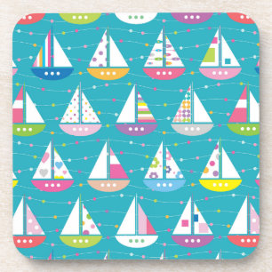 Dessous-de-verre Motif en pastel de voilier