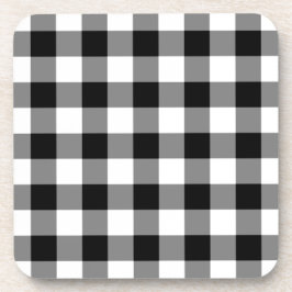 Dessous-de-verre Motif En vichy noir et blanc