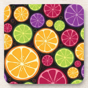 Dessous-de-verre Motif et arrière - plan oranges