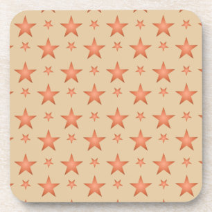 Dessous-de-verre Motif étoilé en terre cuite orange