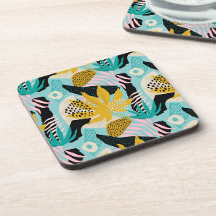 Dessous-de-verre Motif Feuille de la forêt tropicale tropicale