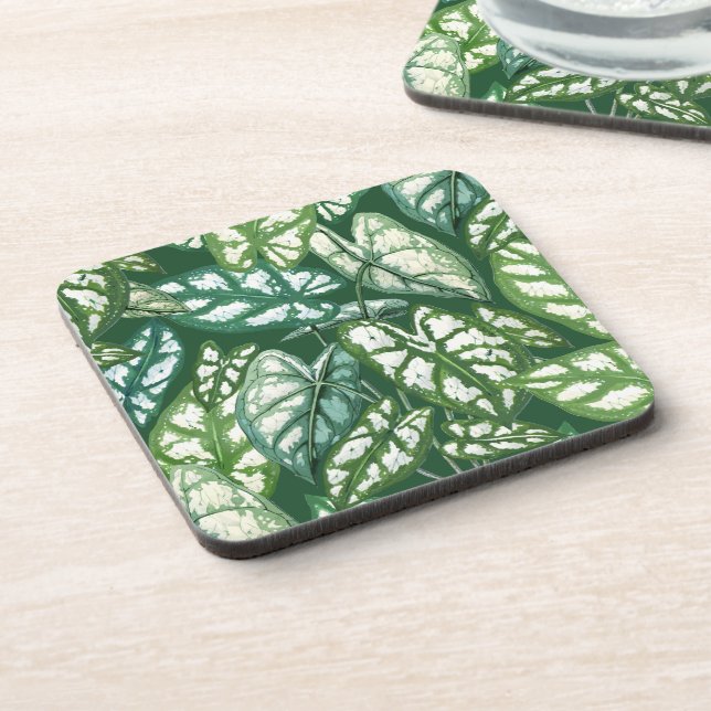 Dessous-de-verre Motif Feuille vert tropical (Côté gauche)