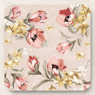 Dessous-de-verre Motif floral 3 d'élégance abstraite